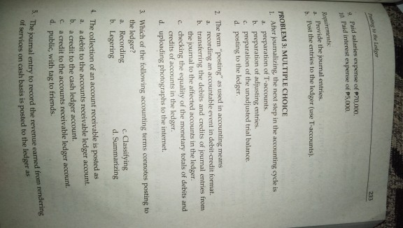 A business had the following transactions during the peric 2. The business