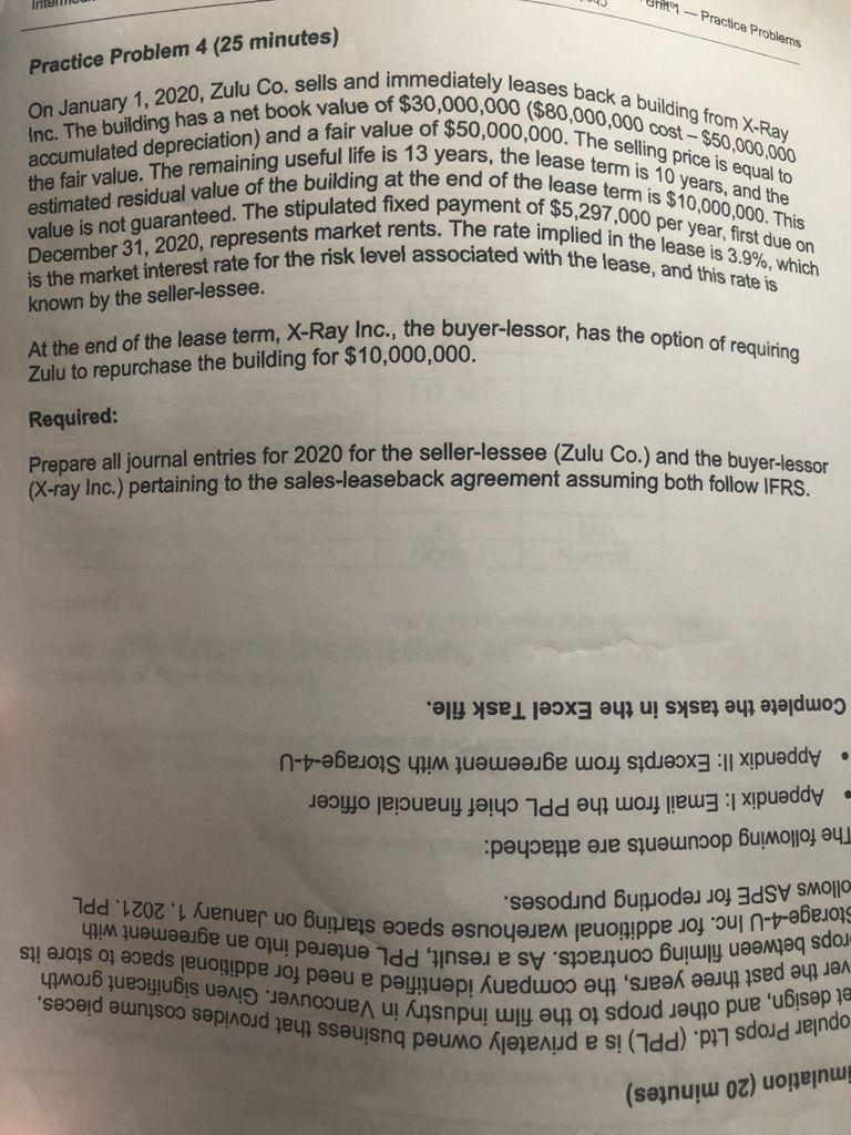 - Practice Problems Practice Problem 4 (25 minutes) On January 1,