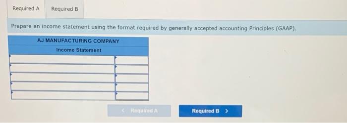 income statement using the contribution margin approach AJ Manufacturing Company incurred $50,500