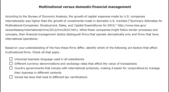 Aa Aa E. 1. Multinational corporations Why do companies go global? Multinational