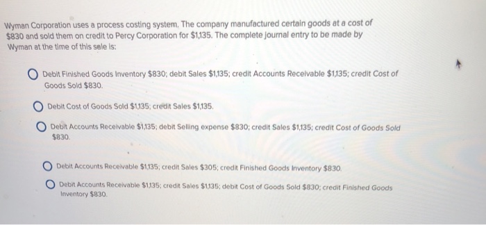 beginning Work in Process inventory which were 35% complete; the department completed