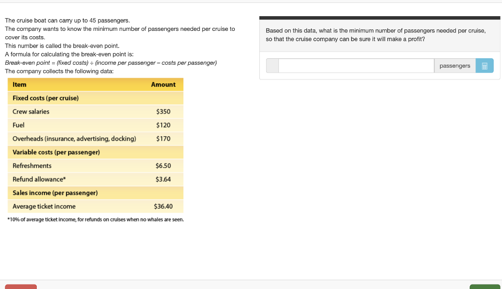 Based on this data, what is the minimum number of passengers