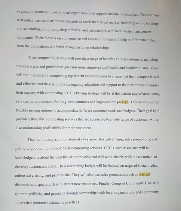 images of what I have so far. Phase 3 Written Business Plan