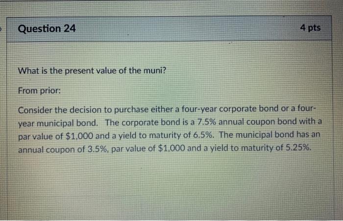 the next five questions Consider the decision to purchase either a four-year