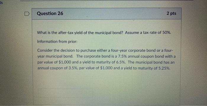 7.5% annual coupon bond with a par value of $1,000 and a