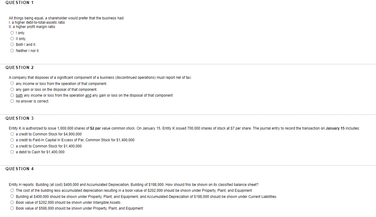 Provide explanation or calculations (if its possible) QUESTION 1 All things being