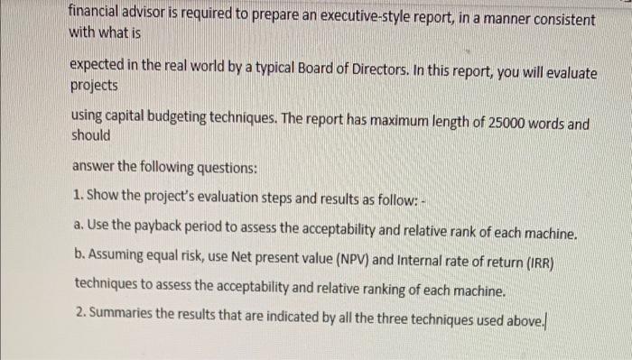 Decision at GM GM is a large car manufacturing firm considering replacing