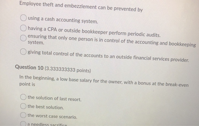 and a(n) inventory list. income statement. 5-year projection. short-term marketing assessment. Question