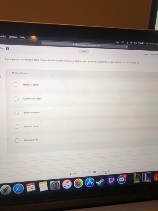  narks Window Help A company's normal operating range, which excludes extremely