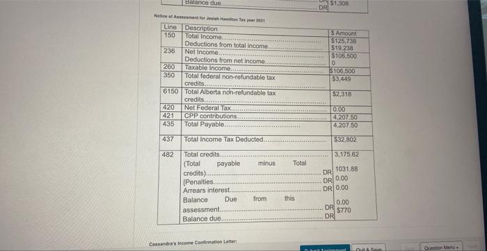 numbers and not enter the percentage sign) Jesiah and Cassandra Hamilion have