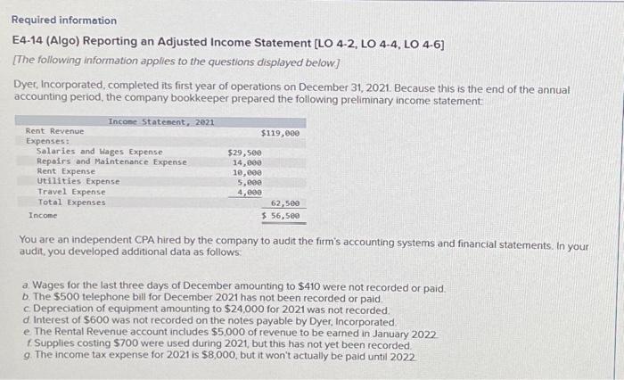  1. Prepare adjusting journal entry for each item (a) through (g)