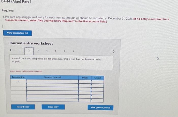 for a transoction/event, select "No Journal Entry Required" in the first account
