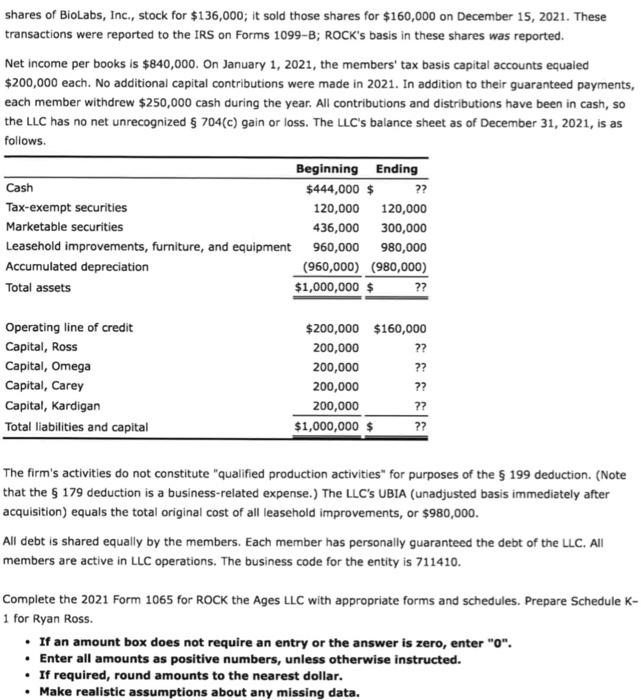 very important. form 1065 Schedule D -1065 form 4562 form 8949 Schedule