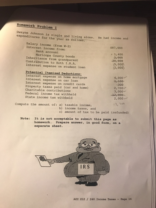 Income Taxes Problem PR 1, 2 and 3 Homework Problem I Dwayne