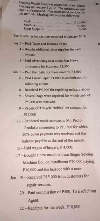 ACCOUNT, A TRIAL BALANCE, INCOME STATEMENT AND BALANCE SHEET. ALSO COMPUTE FOR