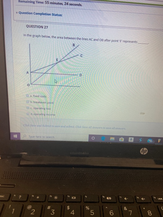  Remaining Time: 55 minutes, 24 seconds. Question Completion Status: QUESTION 27