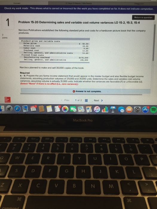  Check my work mode : This shows what is correct or