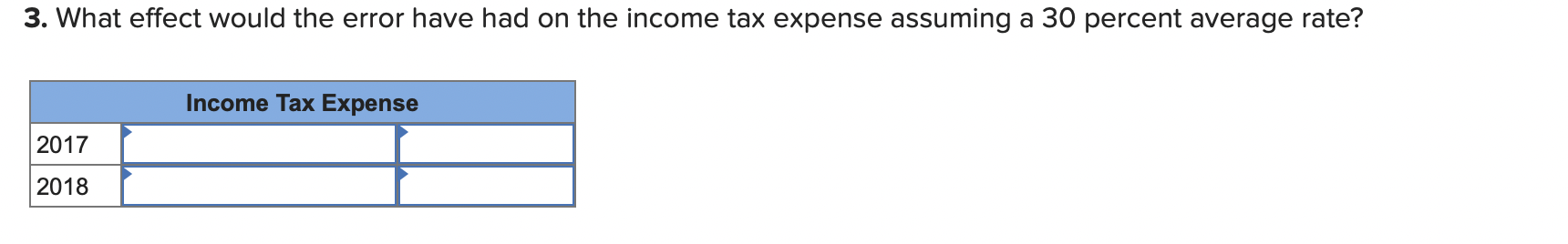 expense assuming a 30 percent average rate? Required information [The following information