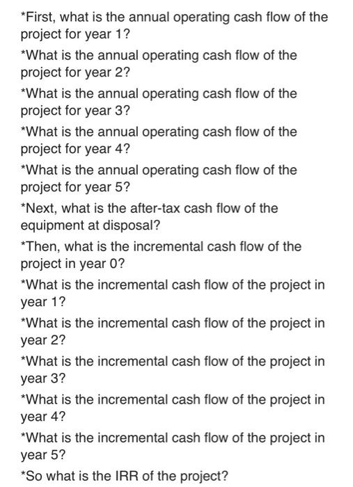 Project cash flow and NPV. The managers of Clastic Autos incorporated plan