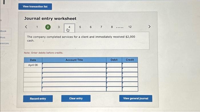prepaid $7,200 canh for 12 months" rent for offlee space. Wint: Debit