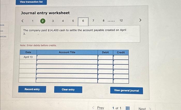 $12,000 in office equipment and $2,400 in office supplies. Faynent 13 due