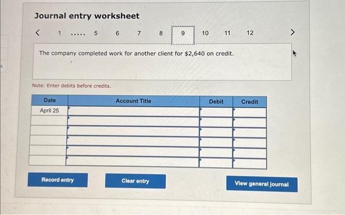 $8,000 project for a elient, who must pay within 30 days. April