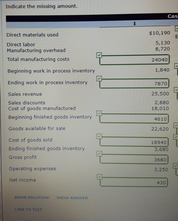 Using Case 1 Prepare Income Statement and Balance Sheet (partial) THANK YOU