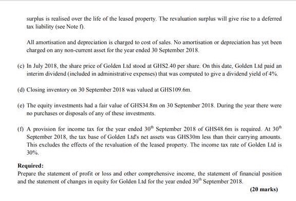 know if the income statement is in there. Statement of Financial Position