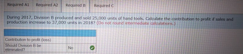 sells heavy equipment Division B which manufactures and sells hand tools, and