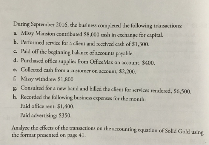 Learning objective 4 Missy Mansion opened a public relations firm called Solid