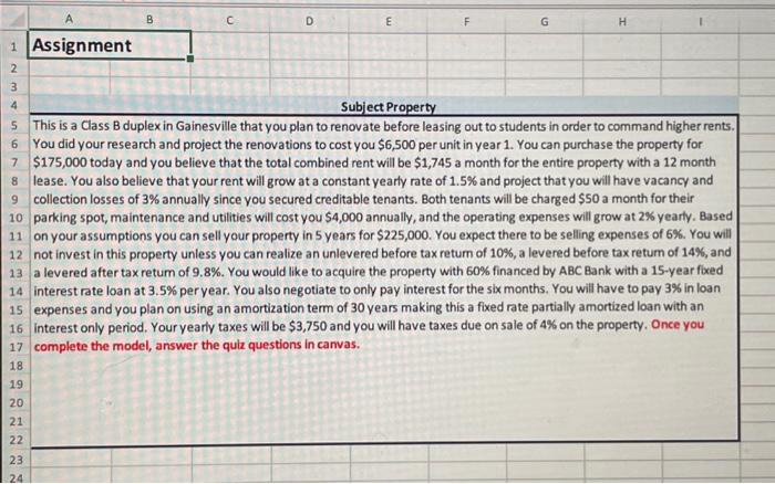  A B c D E G H 1 Assignment 2 3