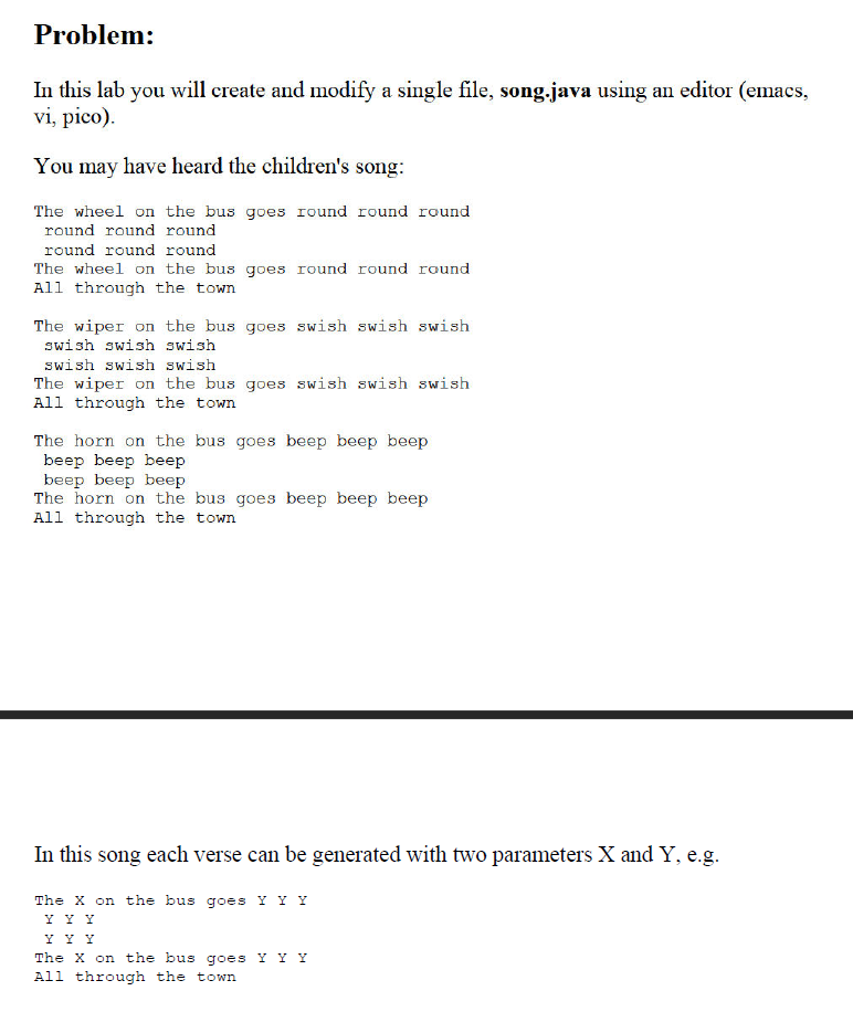  Problem: In this lab you will create and modify a single