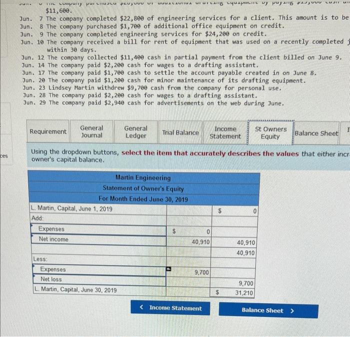 in the month of June. Using the following transactions, record journal entries,