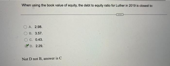 calculate this? ive used total debt value in this equation and total