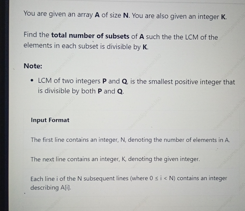  You are given an array A of size N. You are