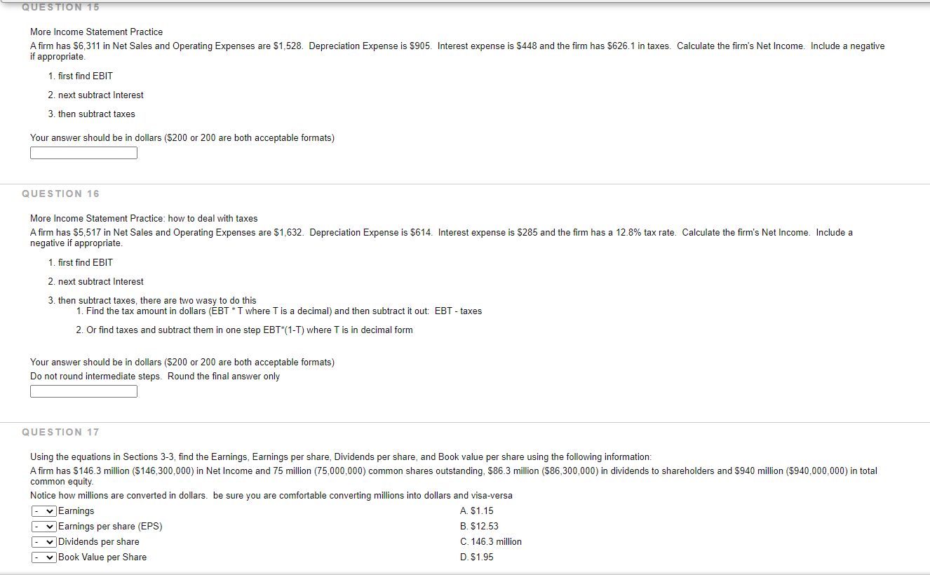 The Income Statement. This statement informs the firm about their profitability over