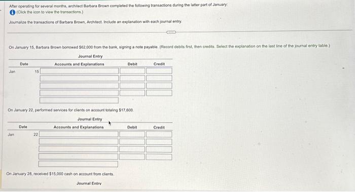  Aher operating for several months, architect Babara Browa compleled the following