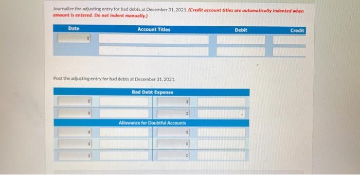 December 31, 2021. Number of Days Past Due Not Customer Yet Due