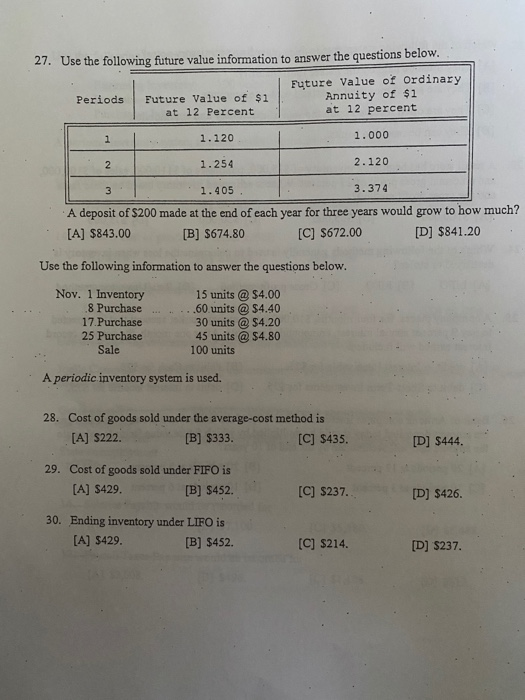 below. Periods Future Value of $1 at 12 Percent Future. Value of
