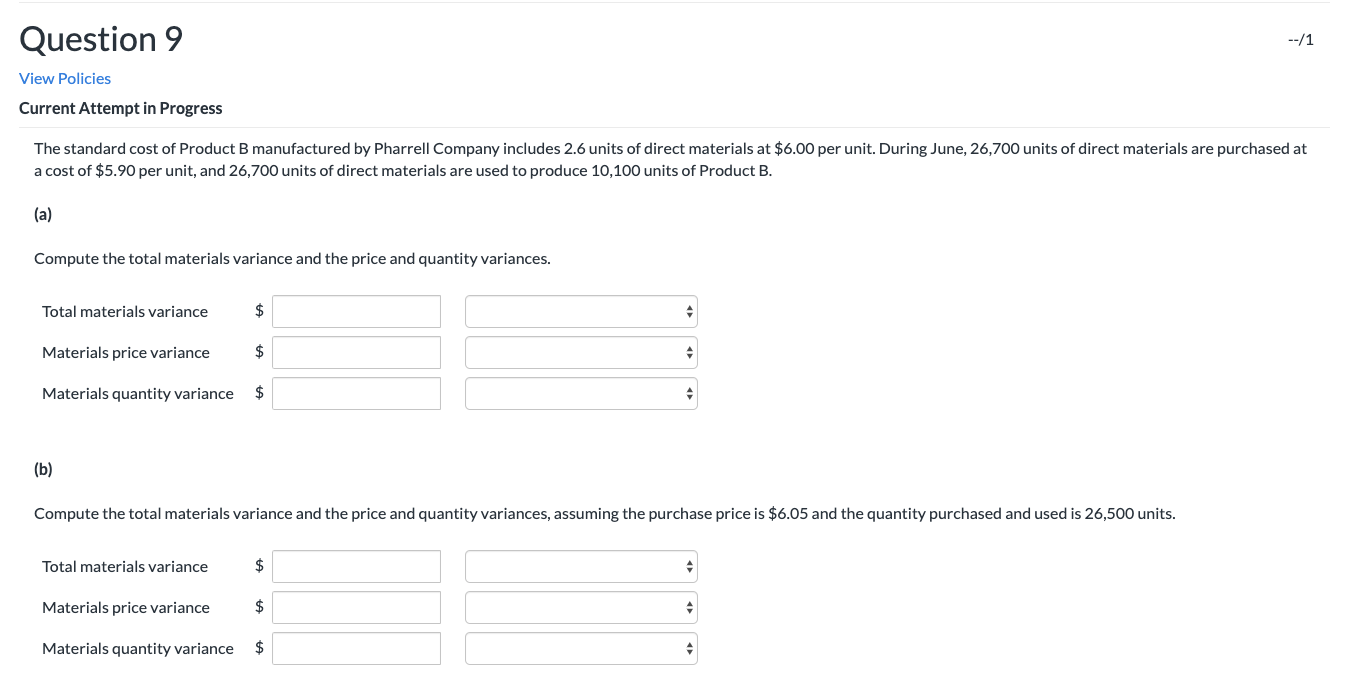 Question 2 --/1 View Policies Current Attempt in Progress Labor data for