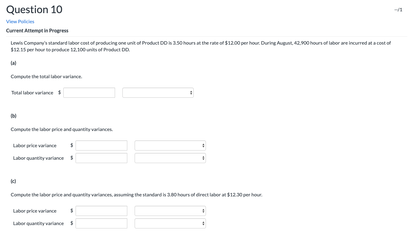 making one gallon of finished product in Bing Company are as follows.