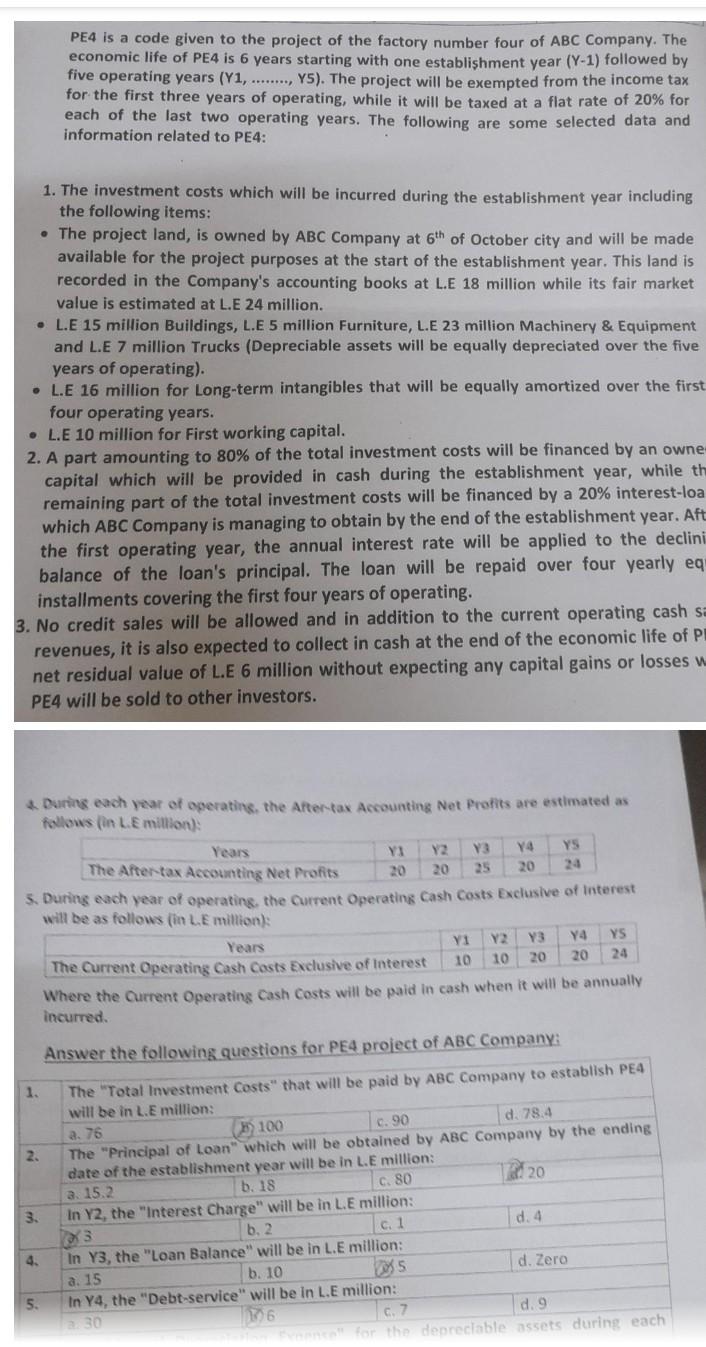  PE4 is a code given to the project of the factory