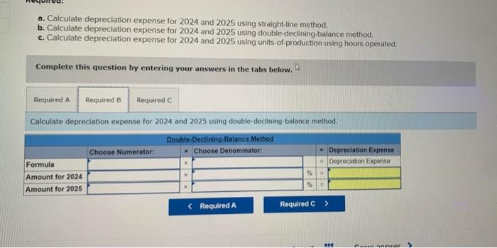 1, 2024, Canseco Plumbing Fixtures purchased equipment for $62,000. Residual value at