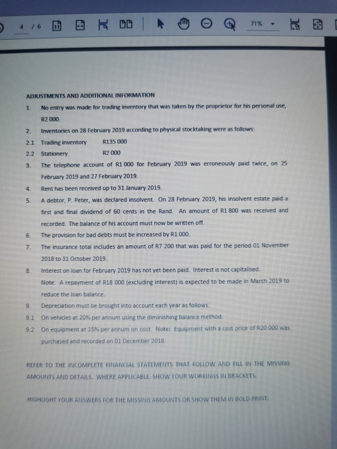 2017. At the end of the second year of trading, his bookkeeper