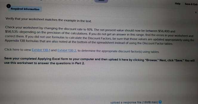 Example E and Exhibit 128 in the text Download the Applying Excel