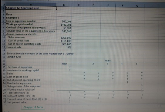 factors could be computed using the built-in Excel function PV but we