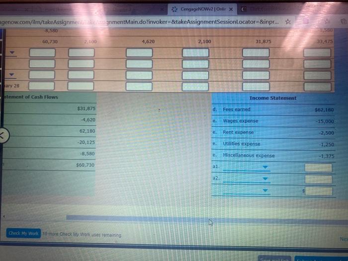 stock. b. Pald $4,620 on February 1 for an insurance premium on