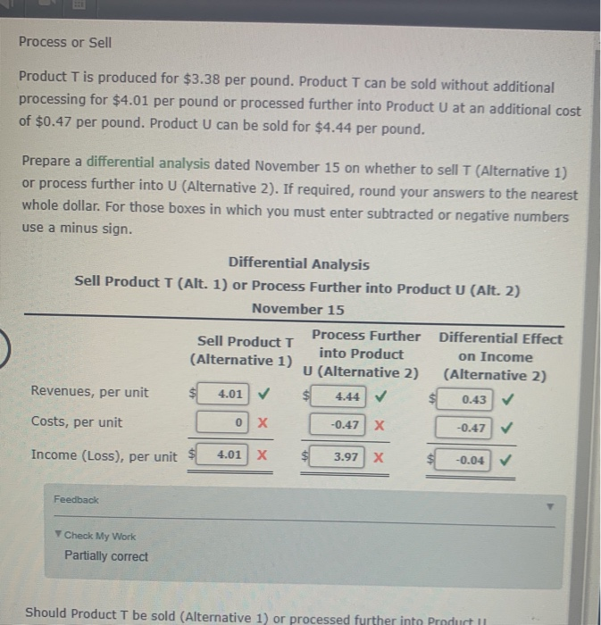 per unit. A proposal is offered to purchase bread from an outside