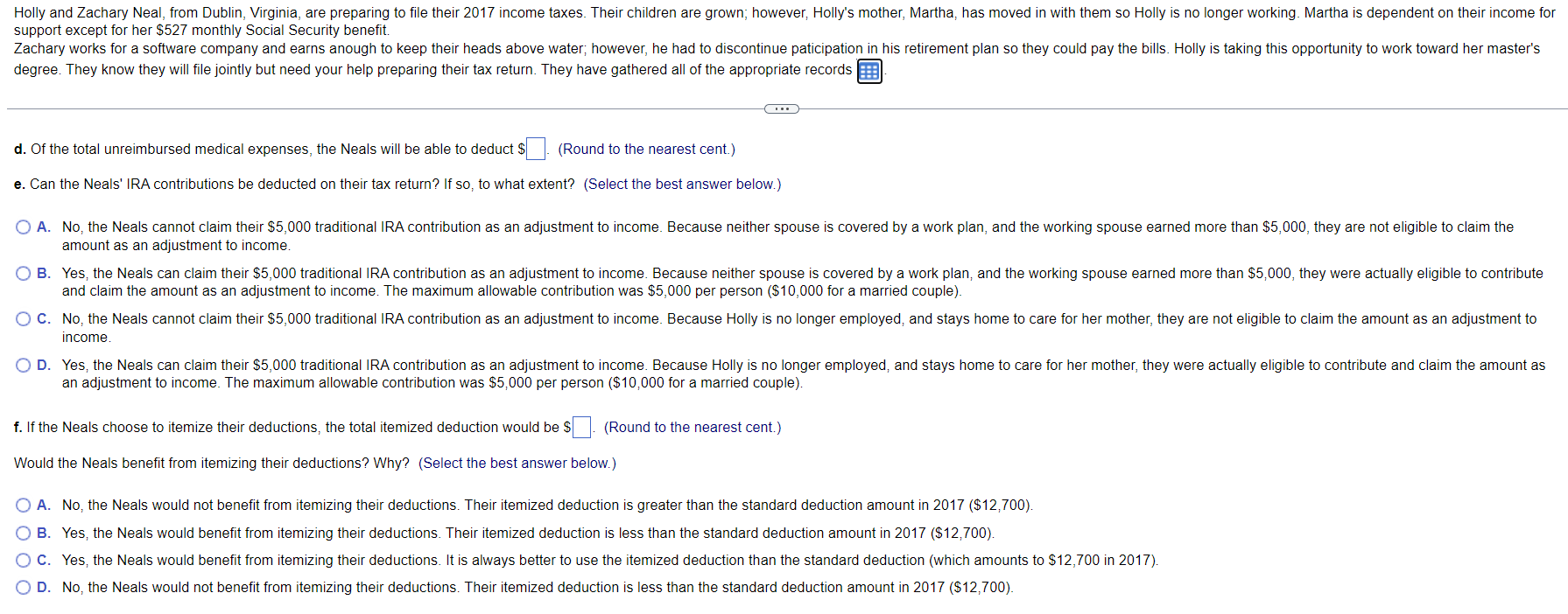 PLEASE HELP FAST WITH QUESTIONS D - F!!!! support except for her