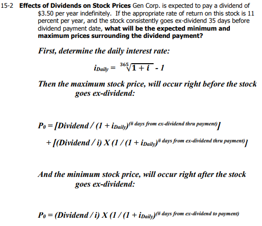 Need help with the following question. Please show work. 15-2 Effects of
